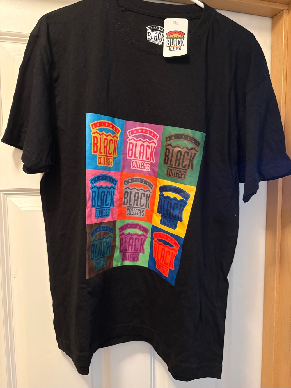 Support Black Colleges Graphic Tee Black NWT Size Large